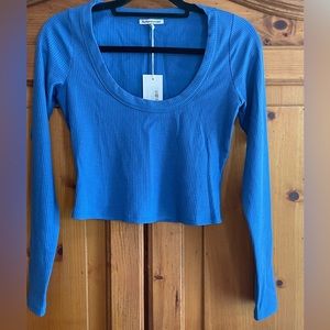 Reformation Cornflower Blue Paige Top
